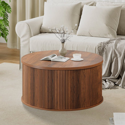 Table basse relevable en bois avec rangement